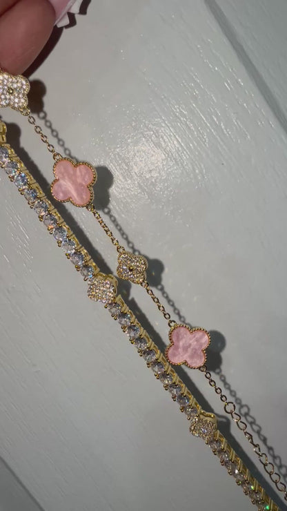Two Toned Clover Bracelet